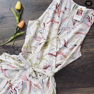 Floral Mini Wrap Style Dress